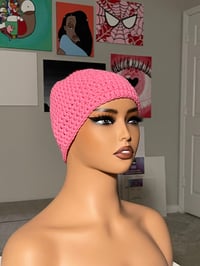 Image 2 of Pink Fitted Beanie