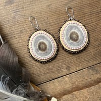 Image 2 of Antler Slice Earrings