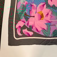 Image 8 of Hermès Cashmere Shawl  "Fleurs de Lotus" by Christiane Vauzelles 140cm