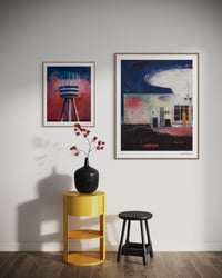 Image 3 of Artprint / Giclée / Kunsttryk / "Benzinstationen"