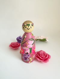 Image 5 of FLORA - Floral patterned Peg Doll
