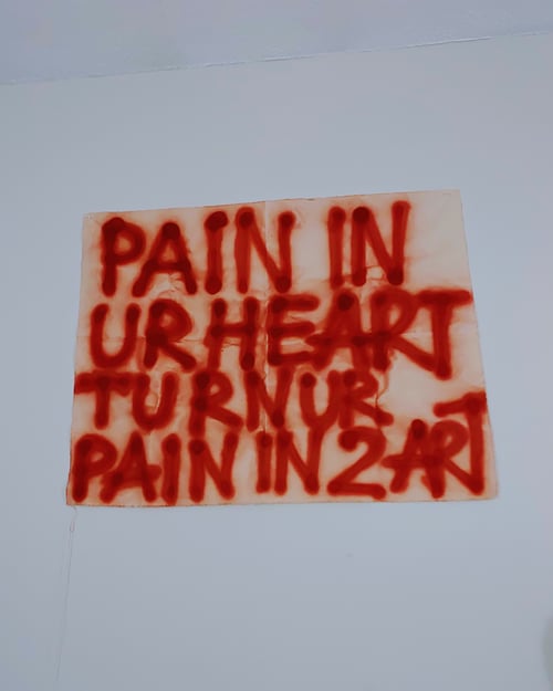 Image of “Pain in your heart” Tapestry