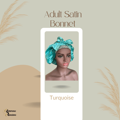 Image of Satin Bonnet: Turquoise 