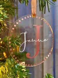 Image 2 of Personalized Acrylic Disc Ornament 