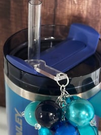 Image 4 of Sea Glass Aura Tumbler Straw Bauble
