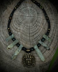 Prehnite Mahakala necklace 