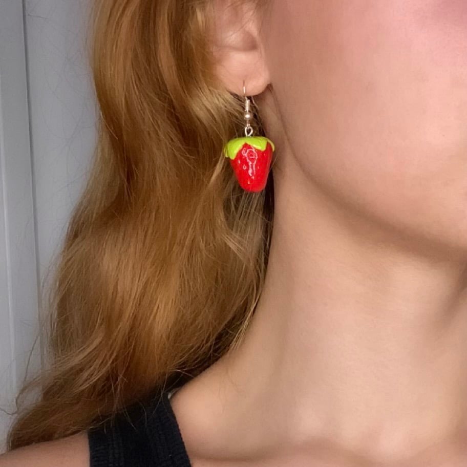 Image of strawberry earrings