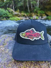 Image 3 of Black Salmon Trucker Hat | PRE ORDER