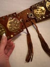 1970s Moroccan leather tie belt