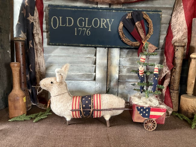 #1 Liberty Rabbit pulling cart