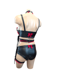 Image 5 of Red and black bow set