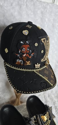 Image 3 of Black & Classic Brown Crocs with Hat