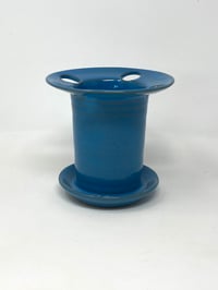 Image 1 of Four hole Turquoise Glaze Toothbrush Holder 