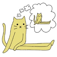 Sitting Cat Waterproof Sticker