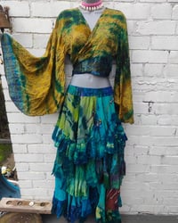 Image 8 of Wanderlust Stevie top Turquoise and yellow gold throughout