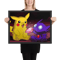 Image of Pikachu Sableye Tag Team - Masterball Customs Original Artwork Framed poster