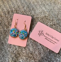 Blue Sugar Cookie Earrings