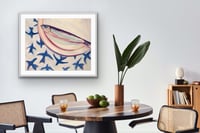 Image 4 of Sardine & Blue Paper Birds Print
