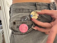 Image 4 of cool girl buttons - pack of 8