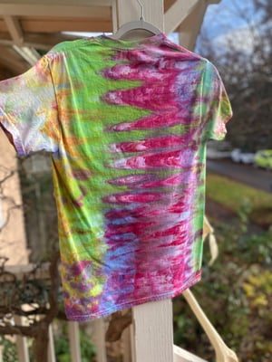 Image of SMALL Godzilla Be Gay Do Crime Tie Dye Shirt 6