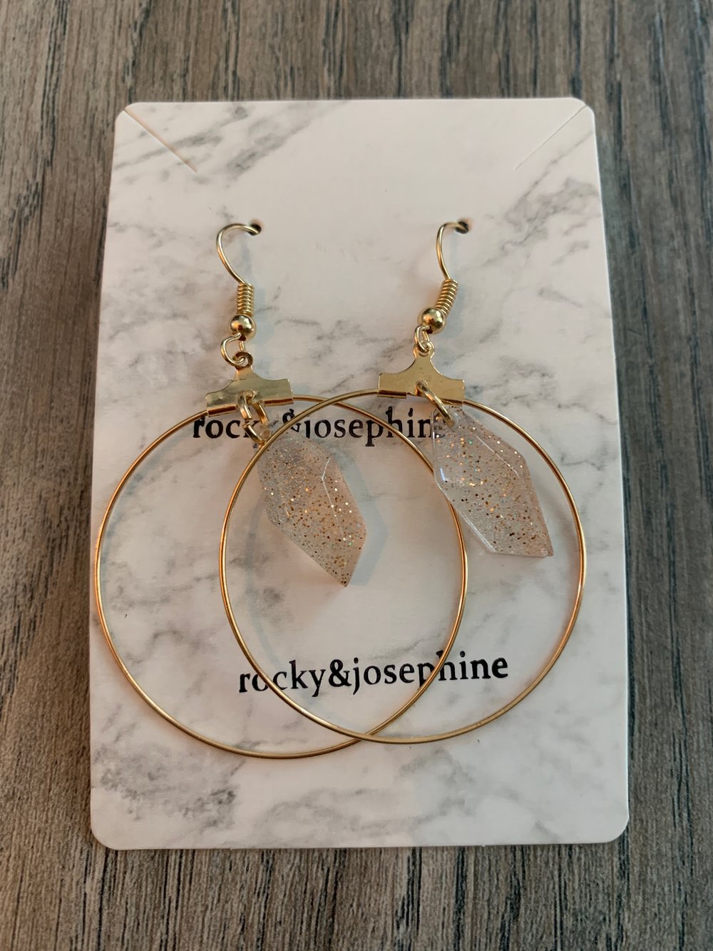 Image of Reiki Charged Resin Sun Earbobs