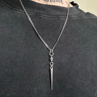 Image 2 of ♡ Mini Chrome Spike Chainmail Pendant Chain ♡