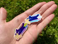 Image 3 of 🌈Comet kitties! | Colored Acrylic Pride Pins