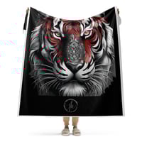 Sherpa Blanket Red and White Tiger