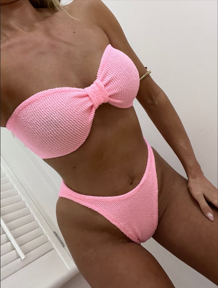 Image of Bubblegum Pink Crinkle Sweetie Bikini 