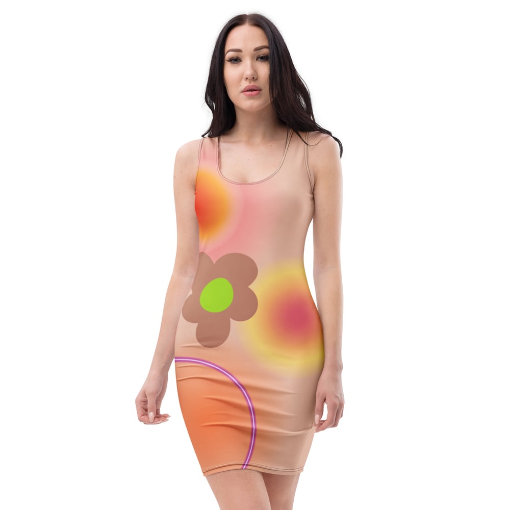 Image of Nudist Flower Glow Fitted Dress