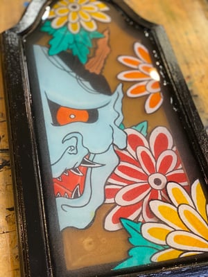 Hannya And Flower Wall Hanging