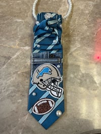Blue & denim custom Lions Tie