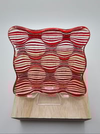 Image 1 of 4" Fused Glass Optics Dish
