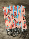 Bad Bunny Keychain/ Blue Glitter 