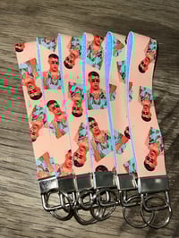 Image 1 of Bad Bunny Keychain/ Blue Glitter 