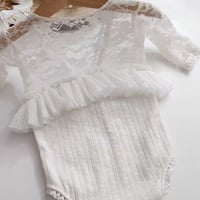 Image 4 of Sitter girla bodysuit - Lara | white | 9-12 months