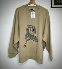 Image 1 of sweat beige grue noir et holographique 