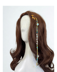Image 1 of Mad SZN in BLUE Beaded Hair Clip