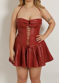 Image 2 of Red Viper Leather Dress 
