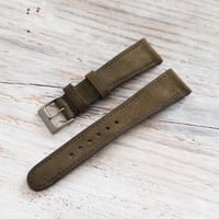 Image 2 of Hunter Green Suede Strap - Full Stitching
