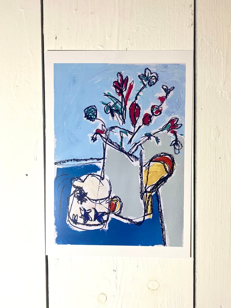 Wild Flowers & Starry Jug Print