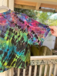 Image 6 of LARGE CROP TOP Mom I'm Scared Come Pick Me Up Tie Dye Shirt 