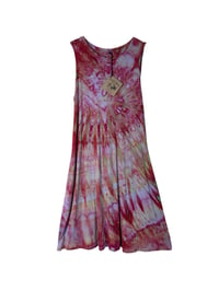 Image 2 of S Knit Pocket Tank Dress in Dragon Fruit Spiral Ice Dye