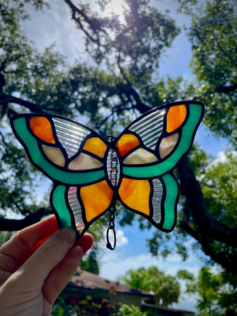 Image of Prismatic Butterfly- Teal