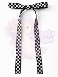 Checkers Ribbon Bow
