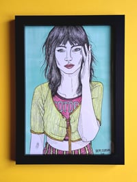 Image 1 of 'HEADACHE I' original illustration (A4, frame incl.)