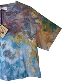 Image 3 of XS Crop Cotton Tee in Soft Watercolor Ice Dye