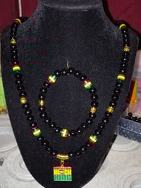 Image 1 of Juneteenth Black King Necklace & Bracelet Set