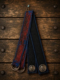 Image 5 of Beltless Skirt Hikes in Blue & Red Medallion