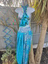 Image 1 of  Milan Hareems/ Bloomer/ Balloon  trousers with matching head scarf -turquoise upto 14 uk